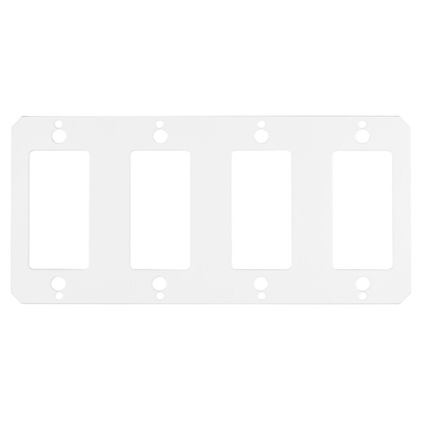 Center Sub Plate, 4 Gangs, Rectangular, Steel